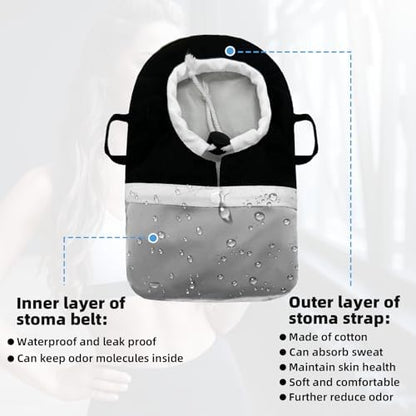 JFHNMLW skin friendly cotton ostomy pouch cover for odor defense