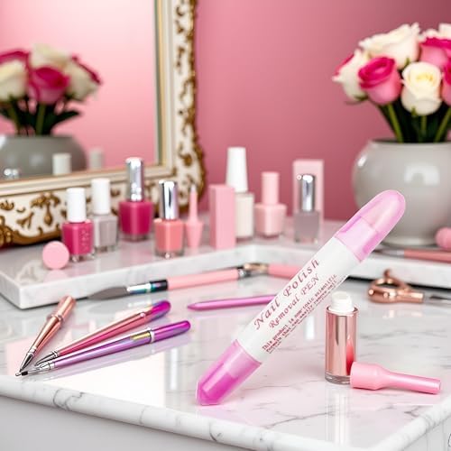 Top view of manicure cleanup pen showing precision applicator