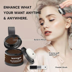 Using Mifeloy gray hair coverage powder on hairline