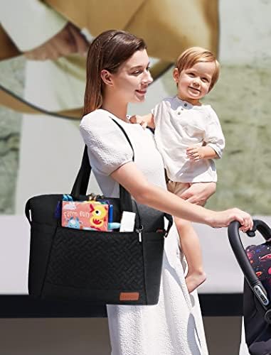 Lovevook waterproof diaper tote side angle showing pockets