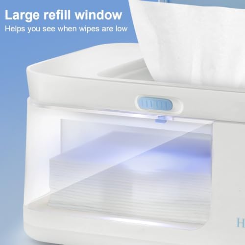 Top view of the Hebafri baby wipe warmer lid and seal