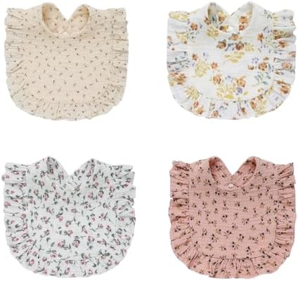 Close up of Zainpe muslin baby bib fabric texture