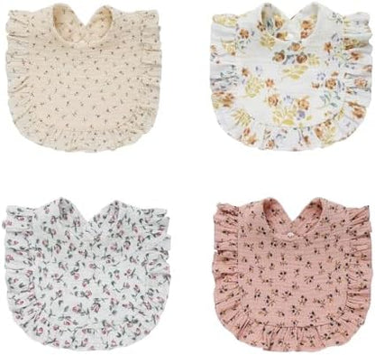 Close up of Zainpe muslin baby bib fabric texture
