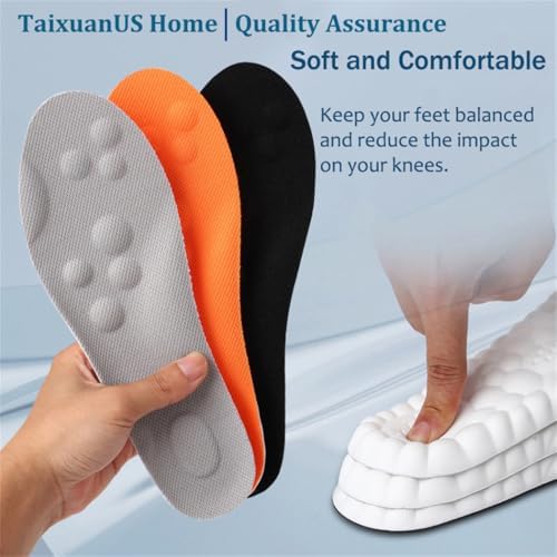 Roofo memory foam shoe inserts displaying the honeycomb breathable design for moisture management.