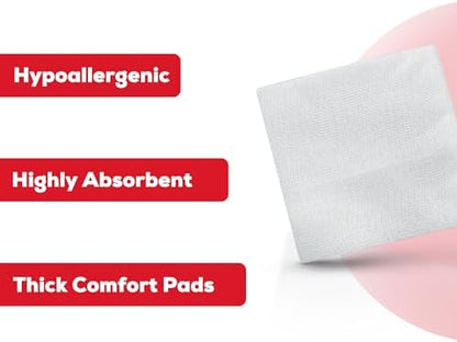 Healqu dental gauze pads close up view highlighting the high quality lint free material