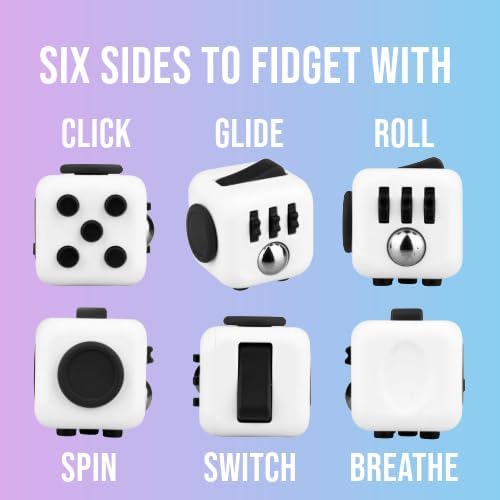 Generic handheld anxiety relief sensory block showing the manual flip switch mechanism
