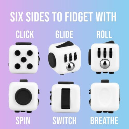 Generic handheld anxiety relief sensory block showing the manual flip switch mechanism