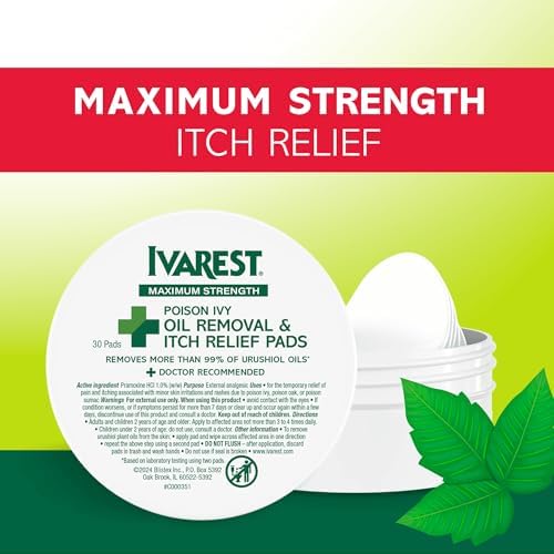 Authentic Ivarest urushiol plant oil removal pads for outdoor hiking