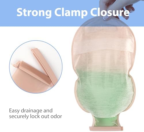 Heagimed one piece stoma pouches with non woven fabric material details