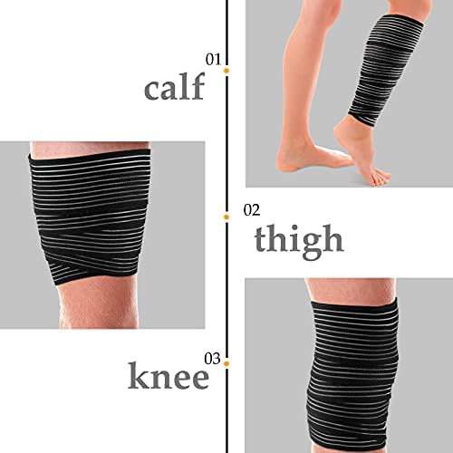 Two pieces of Syhood black elastic bandages for joint pain
