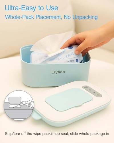 Elylina baby wipe warmer in a modern nursery setting