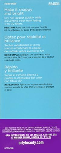 Orly professional nail dryer top coat 0.6 fluid ounce packaging