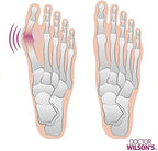 A pair of Ferenu bunion corrector socks displayed on a flat surface.