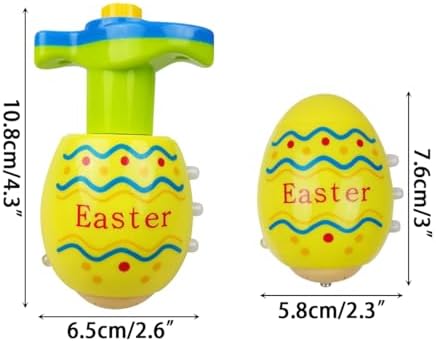 Pinkiwine Easter egg spinning top set for kids party favors