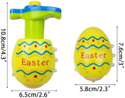 Pinkiwine Easter egg spinning top set for kids party favors