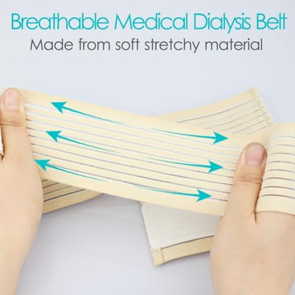 WoundWarrior dialysis catheter holder demonstrating its low-profile invisible appearance under clothing.