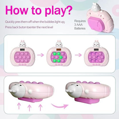 Oyeftp electronic quick push puzzle machine rear view highlighting the large manual reset pop up button