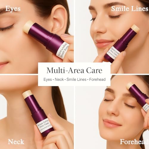 Twist up application of the calcium volume multi balm stick for wrinkles