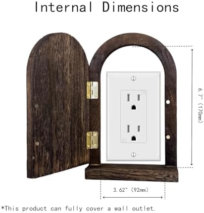 Educational diagram showing dimensions of wooden fairy door cover