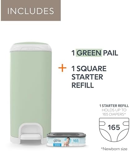 Diaper Genie Select Diaper Pail soft-closing lid open view