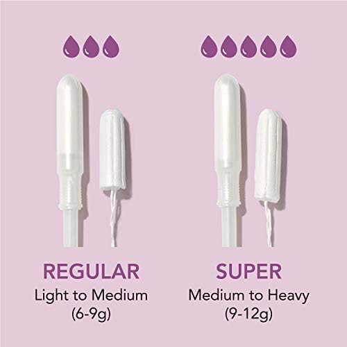Detailed view of the 100% certified organic cotton tampon and applicator.