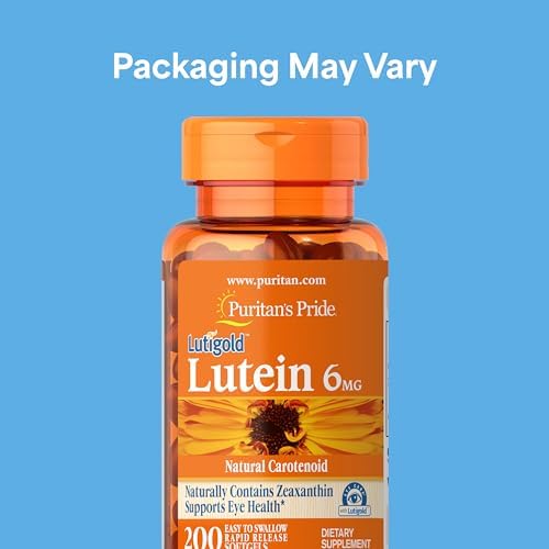 Puritan's Pride Lutigold Lutein supplement back label with ingredient facts