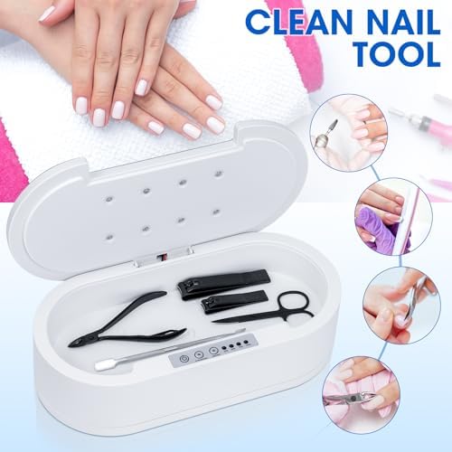 Side profile of GoLashFun portable manicure tool sterilizer