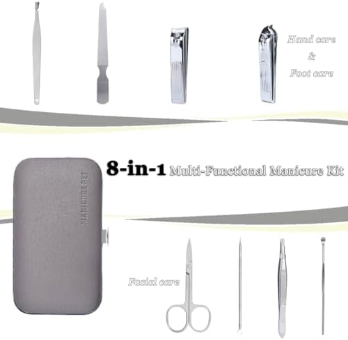 Professional grooming scissors and tweezers close up