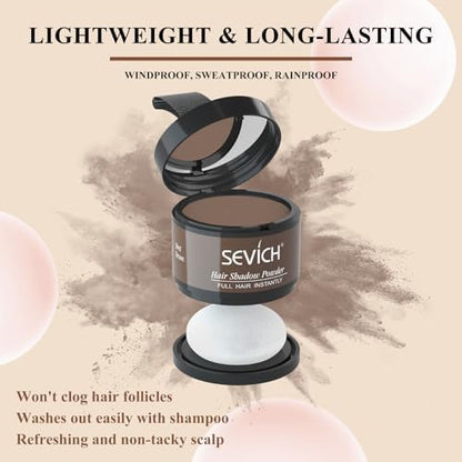 Sevich sweatproof hairline touch up powder medium brown shade swatch
