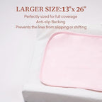Littogoose 3 pack changing pad liners stacked showing grey fabric