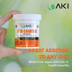 Aki Organic brand supplement bottle lifestyle arrangement