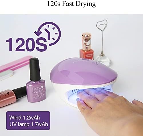 Portable TOUCHBeauty nail dryer for regular polish on a table