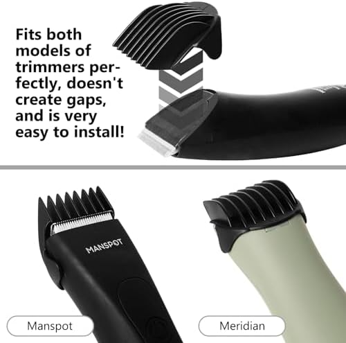 Close up look at the durable material and clean finish of CR8GR8 body grooming guides
