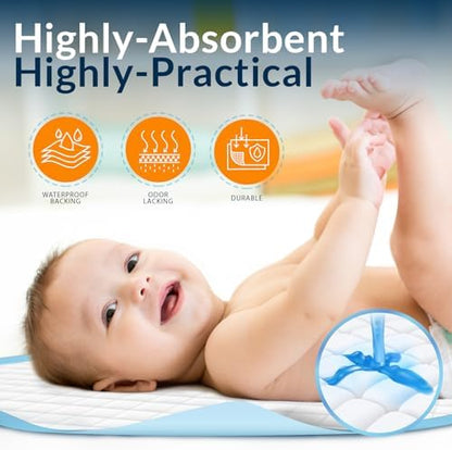 MED PRIDE 23 by 36 inches incontinence mat showing textured white absorbent fluff top layer
