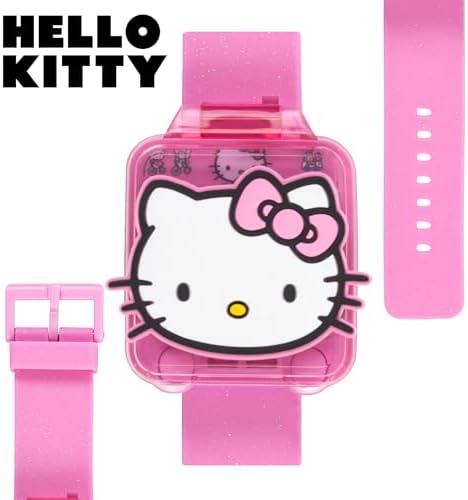Accutime girls learning watch displaying custom digital clock face options