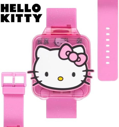 Accutime girls learning watch displaying custom digital clock face options