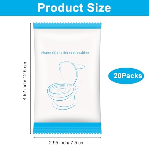 Waterproof non woven fabric toilet seat mat stretched over a restroom seat.