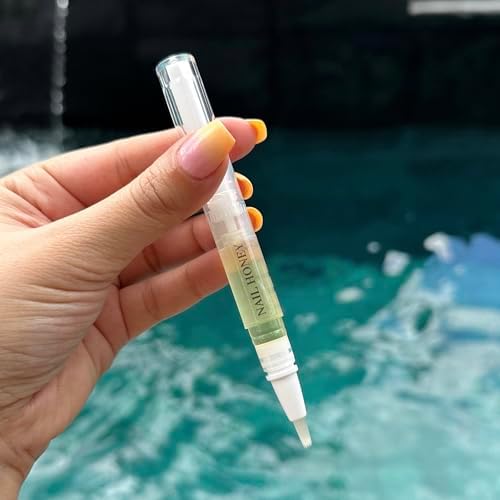 Twinkled T cuticle oil pen yellow box display