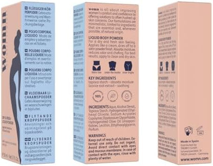 Talc-free liquid to powder cream for anti-chafe protection and moisture control