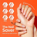 Modelones 3-in-1 nail hardener texture demonstration