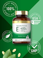 Carlyle Vitamin E 250 count bottle packaging details