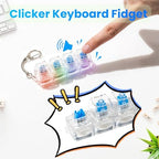 Hunfuthr mechanical clicker key ring with color changing LED lights glowing in hand