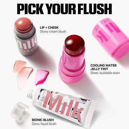 Milk Makeup Cooling Water Jelly Tint â€“ Long-Lasting Sheer Lip + Cheek Stain with Firming Vegan Collagen + Hydrating Aloe â€“ Transfer Proof, Buildable Lip Tint + Blush - Image 7