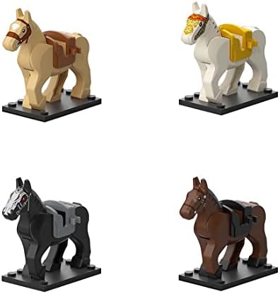 ALiquid building block accessories horse kit showing individual display bases and armor pieces