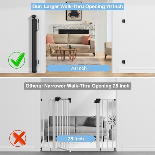 PRObebi extra wide dog gate protecting a porch balcony outdoor area