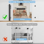 PRObebi extra wide dog gate protecting a porch balcony outdoor area
