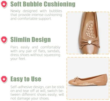 Three pairs of Skyfoot arch insoles displayed for plantar fasciitis relief.