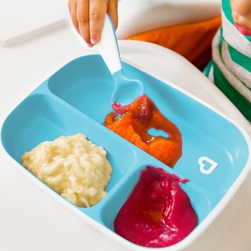 Top view of Munchkin splash divided plate and bowl set