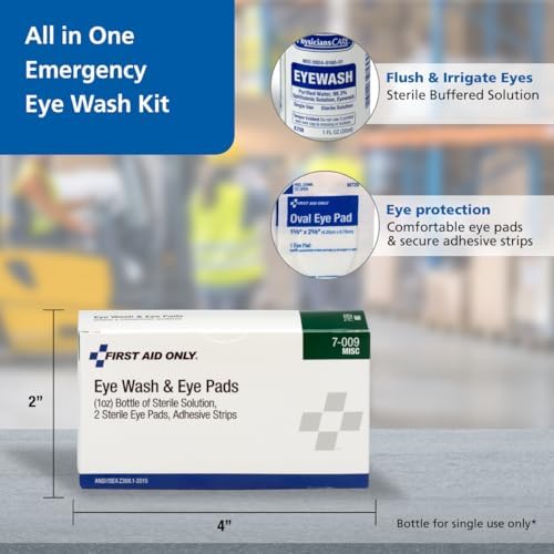 First Aid Only 1 ounce sterile eye wash bottle with protective cap