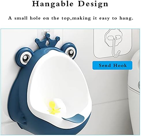 Close up of frog urinal pinwheel target for boys